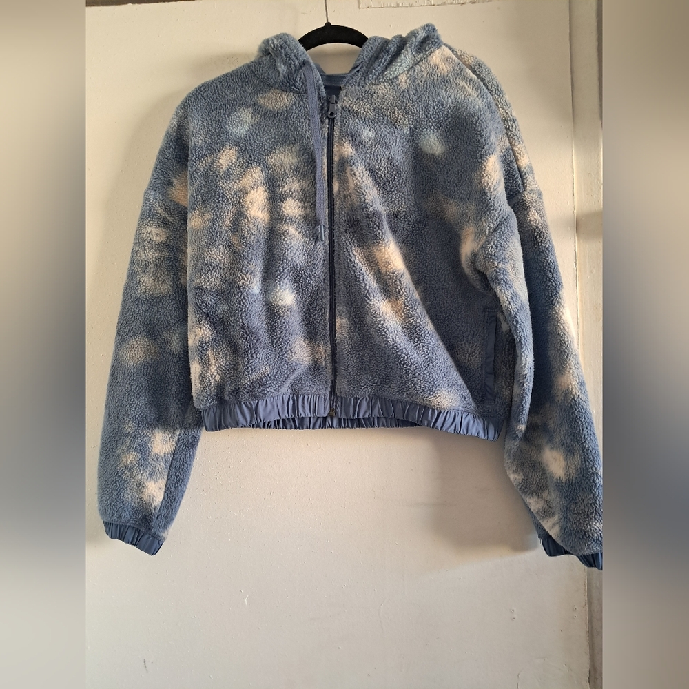 Blue Tye dye Sherpa Jacket